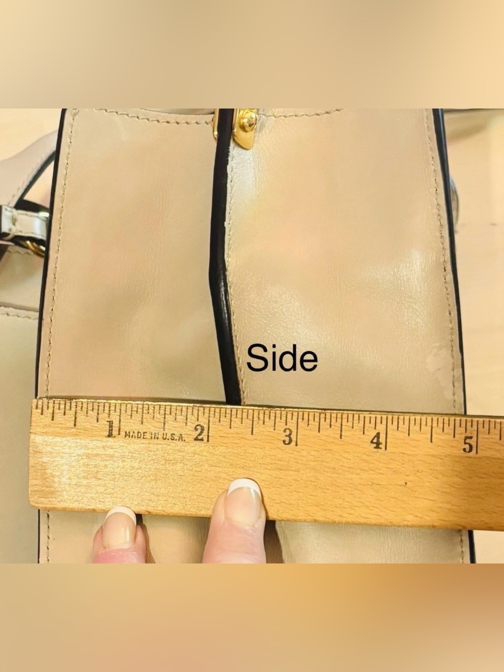 Rare Marni Bora Leather Shoulder Bag Nude Trunk Bag Gold Hardware - Picture 10 of 16